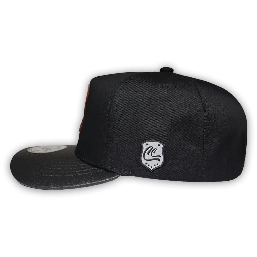 GORRA CULICHI CAPS EL HALCON BLACK GOMA SOLIDA