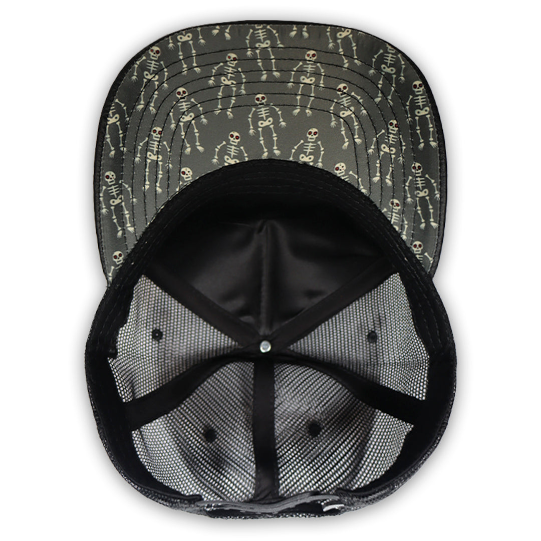 GORRA CULICHI CAPS DEAD SKULL BEIGE TRUCKER GOMA
