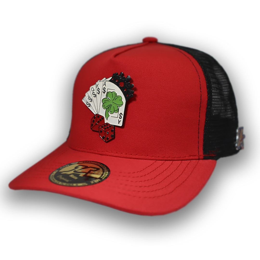 GORRA JA HATS BLACK JACK RED TRUCKER