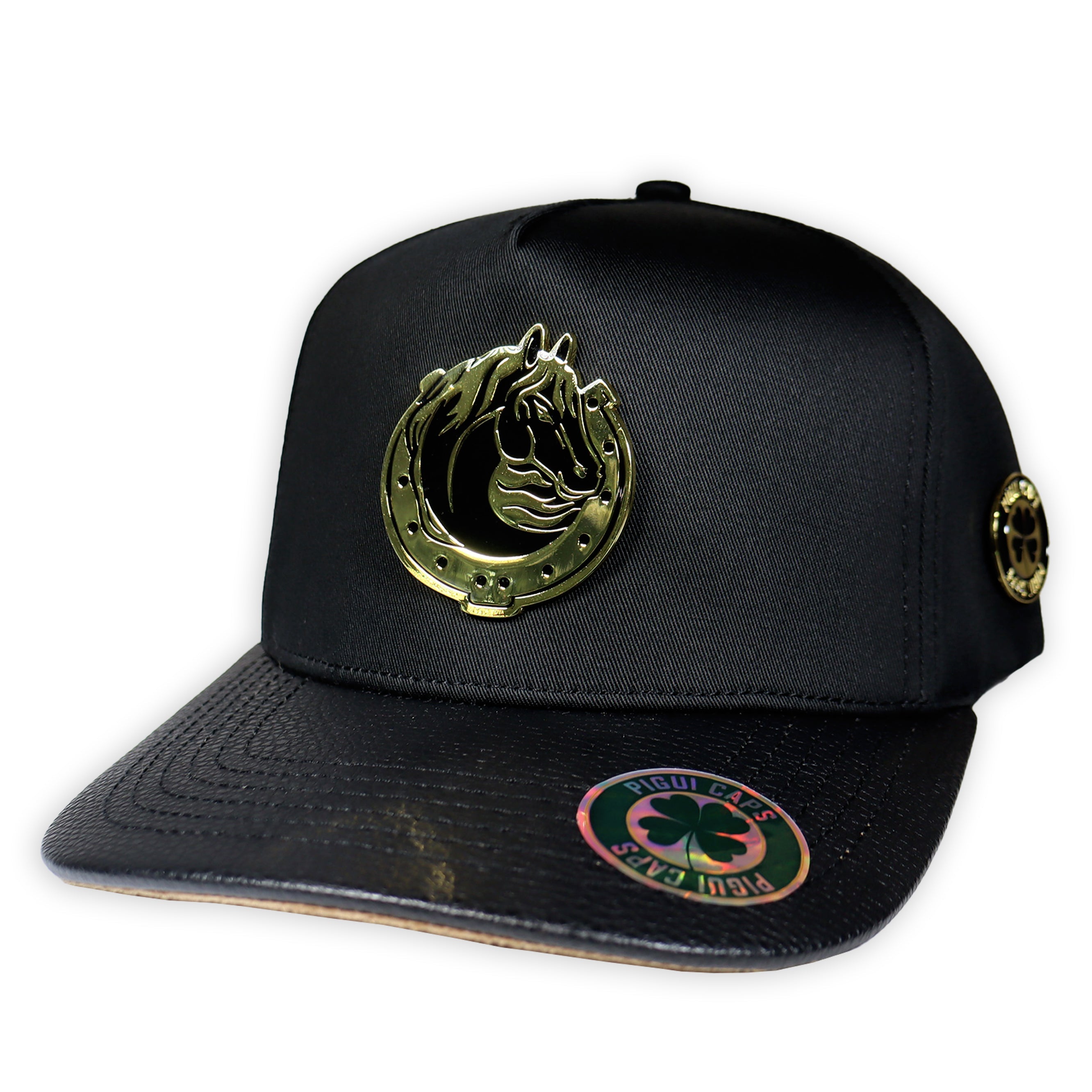 GORRA PIGUI CAPS LUCKY HORSE BLACK