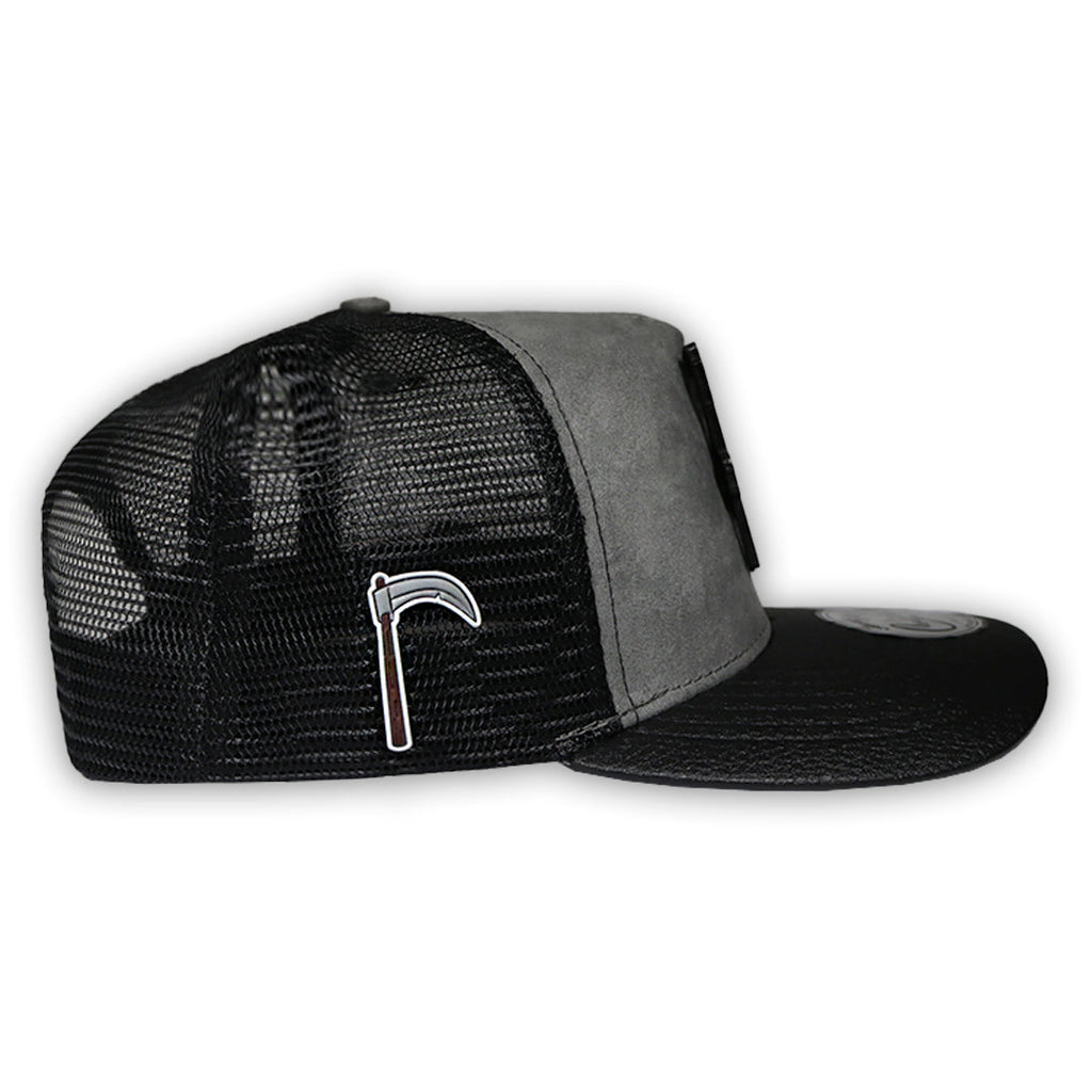 GORRA CULICHI CAPS DEAD SKULL PLACA GRAY TRUCKER