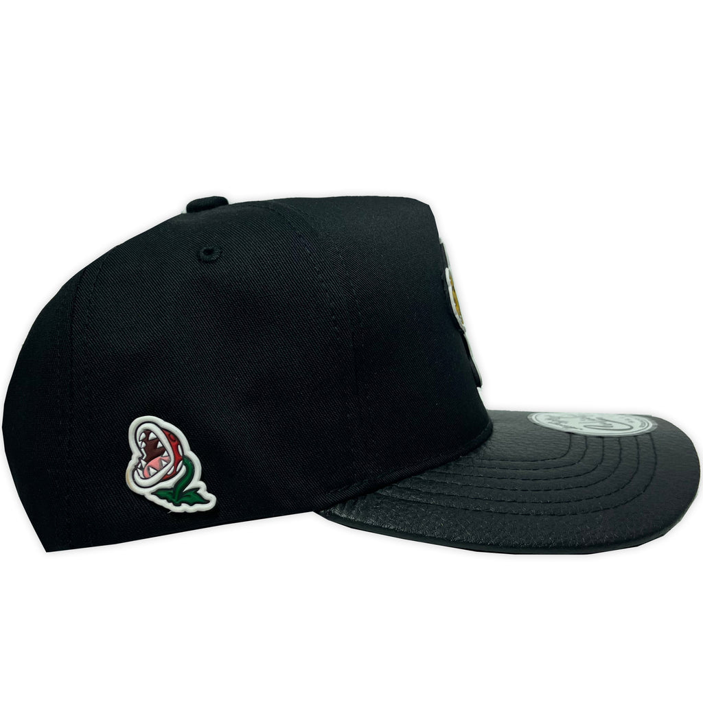 Gorra Culichi Caps Kids Bowser Goma Gabardina Negra
