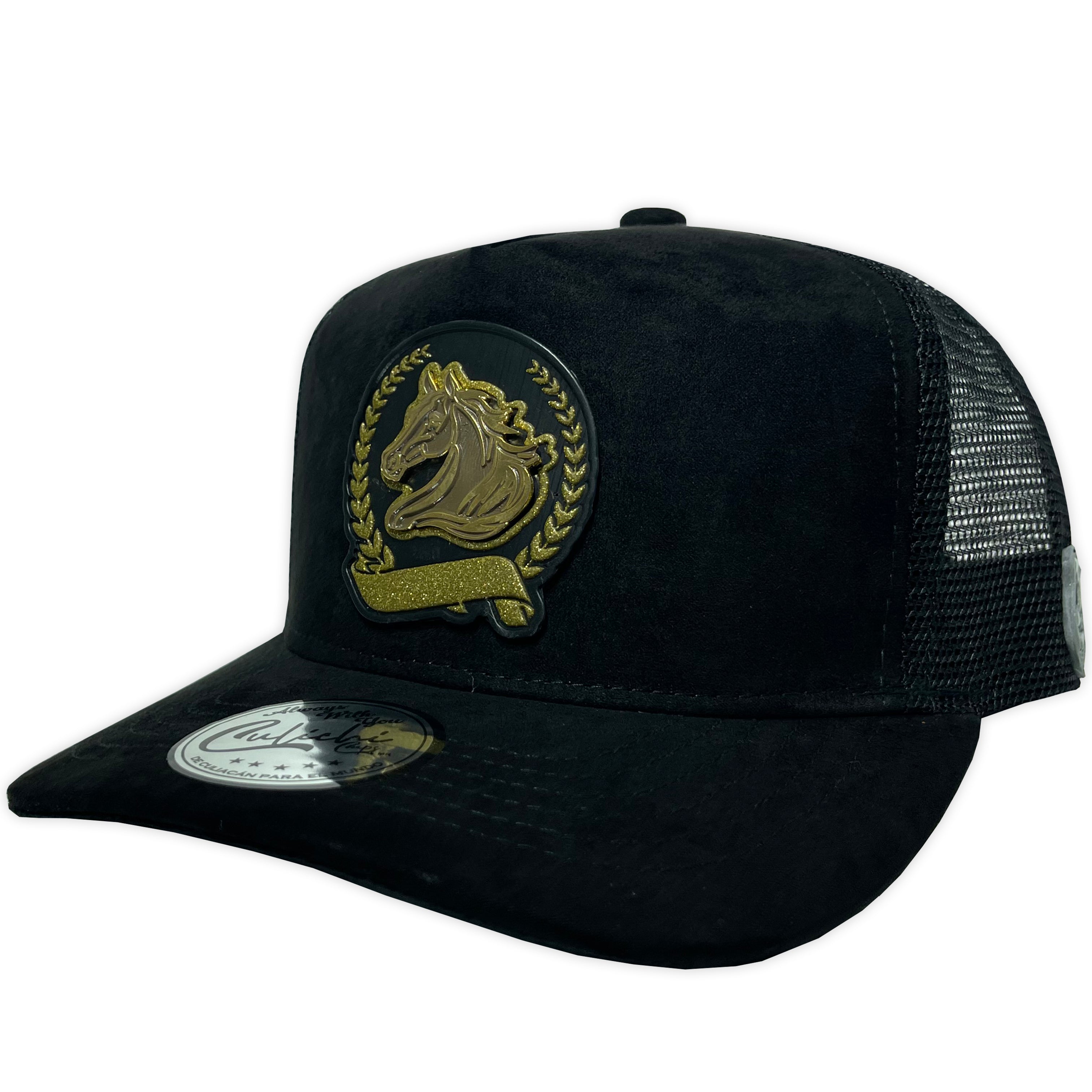Gorra Culichi Caps Caballo Placa Trucker Gamuza