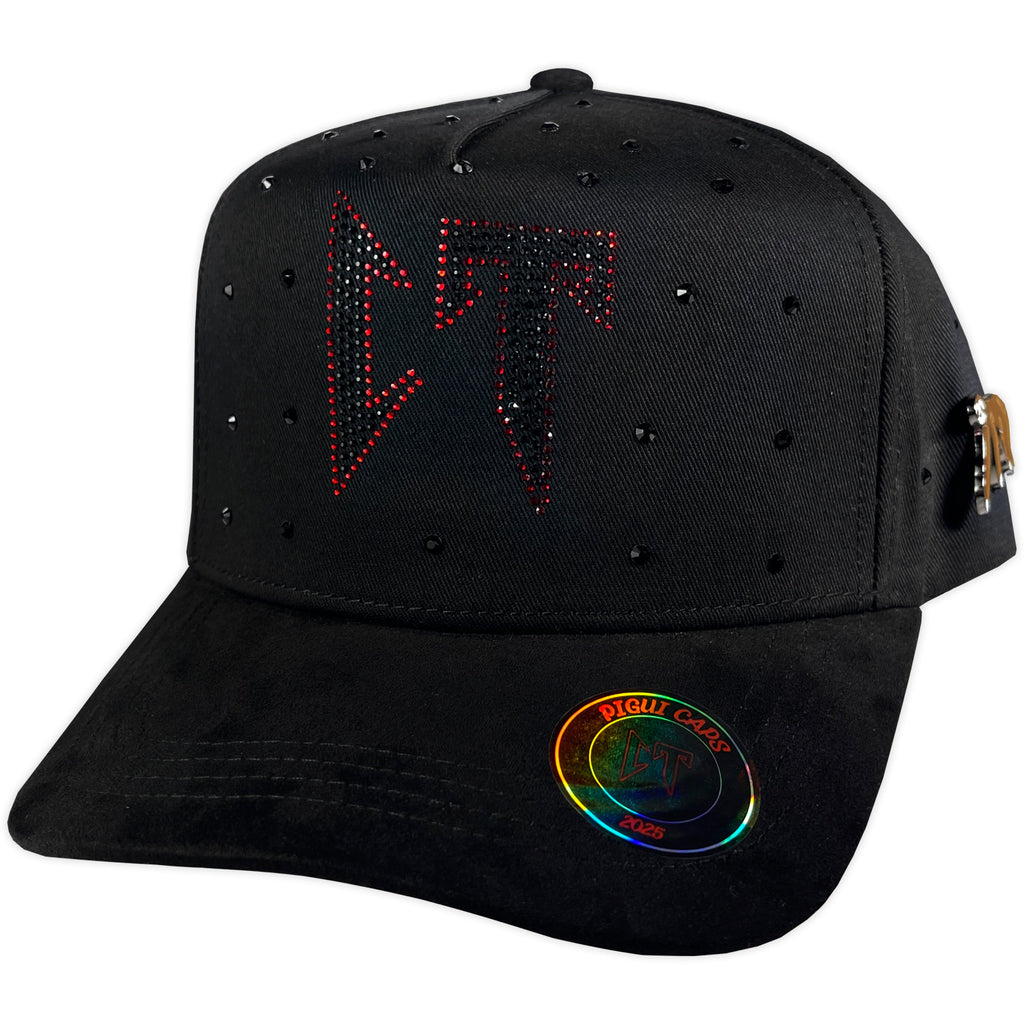 Gorra PIGUI CAPS CT VISERA GAMUZA BLACK