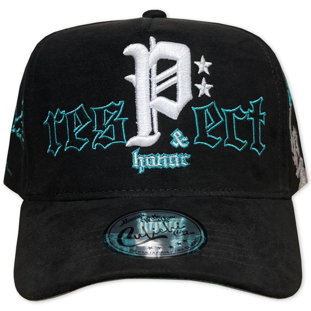 GORRA CULICHI CAPS RESPECT BLACK GAMUZA