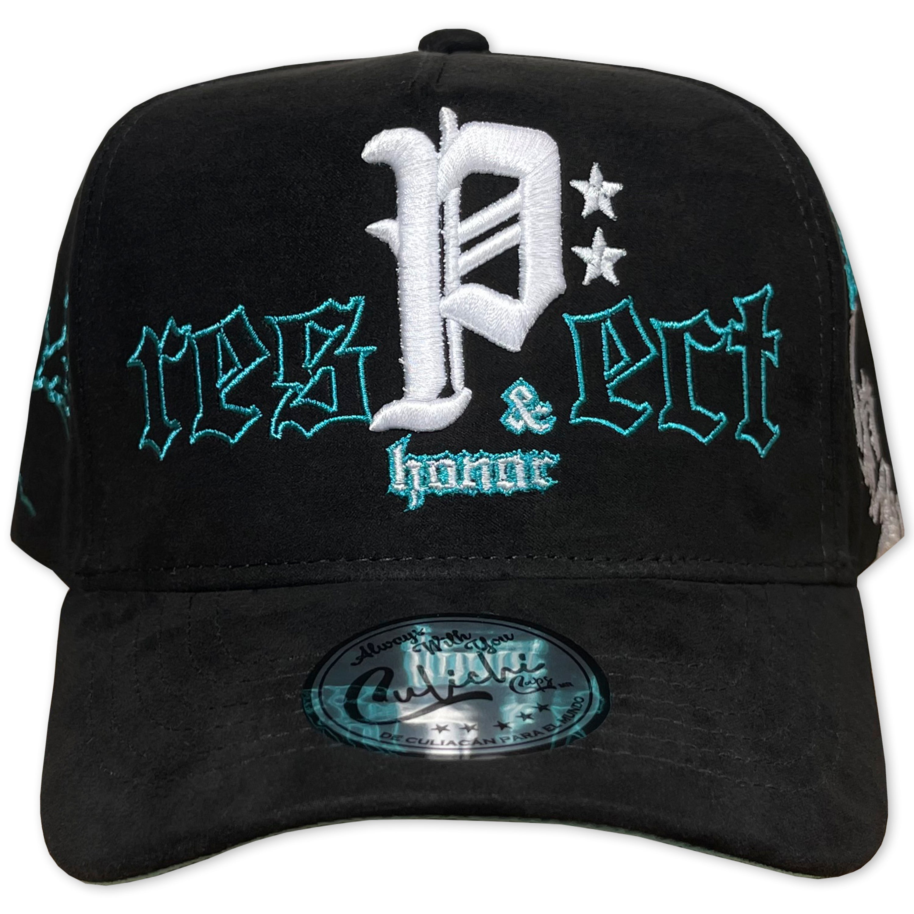 GORRA CULICHI CAPS RESPECT BLACK GAMUZA