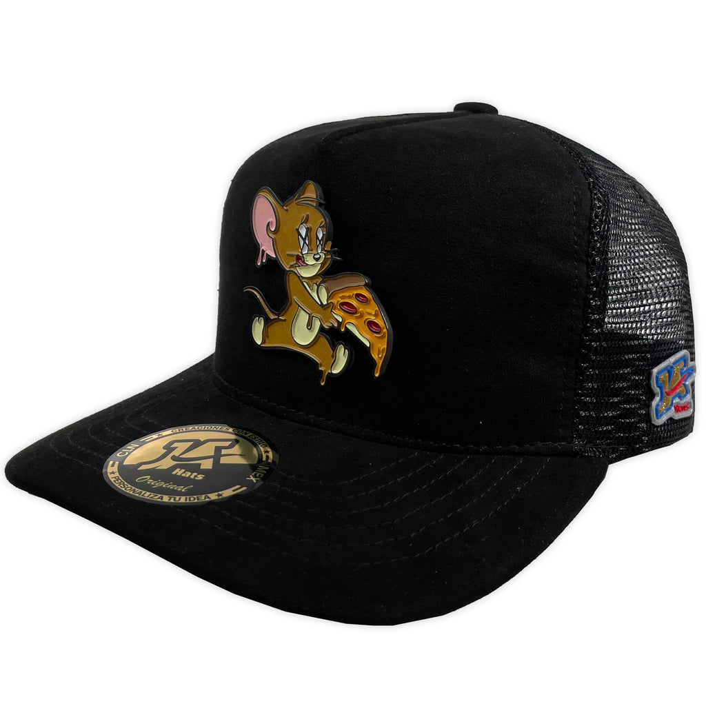 Gorra ja hats rat and chesse black placa trucker