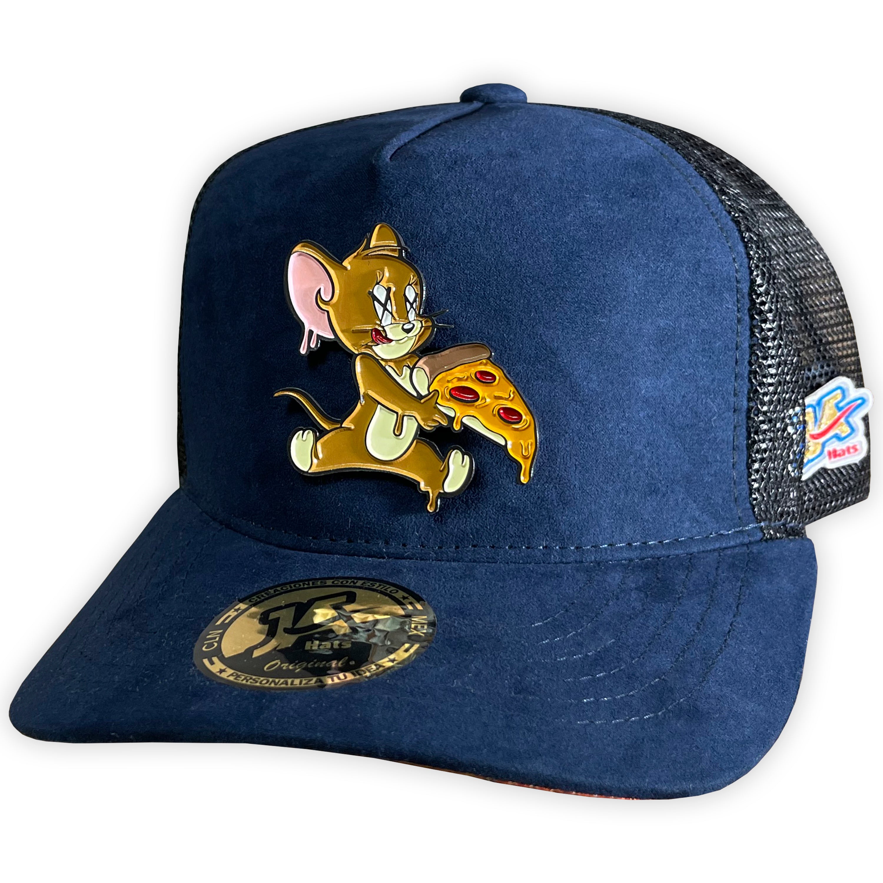 Rat and Chesse Blue Placa Trucker