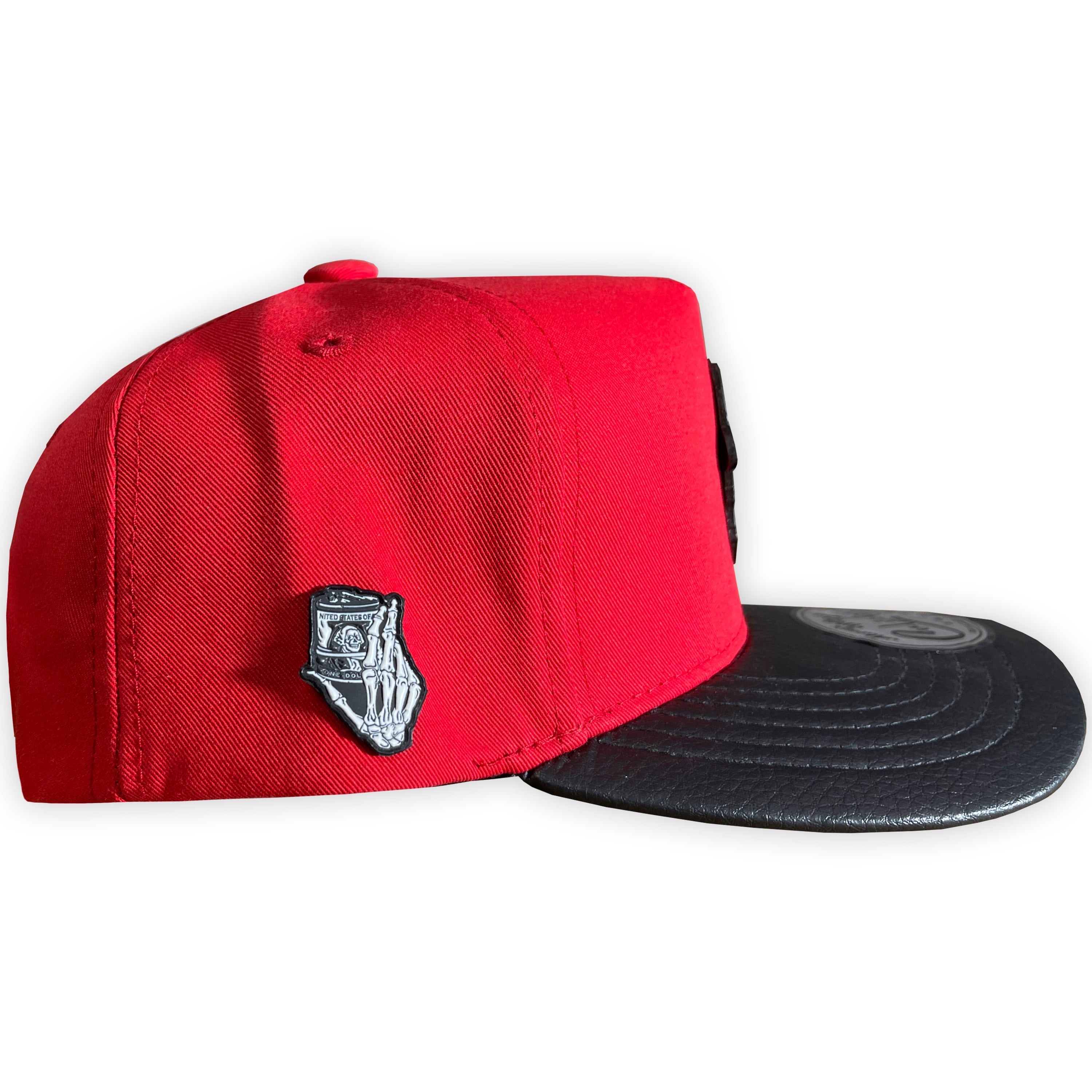 GORRA CULICHI CAPS BLACK RED SKULL