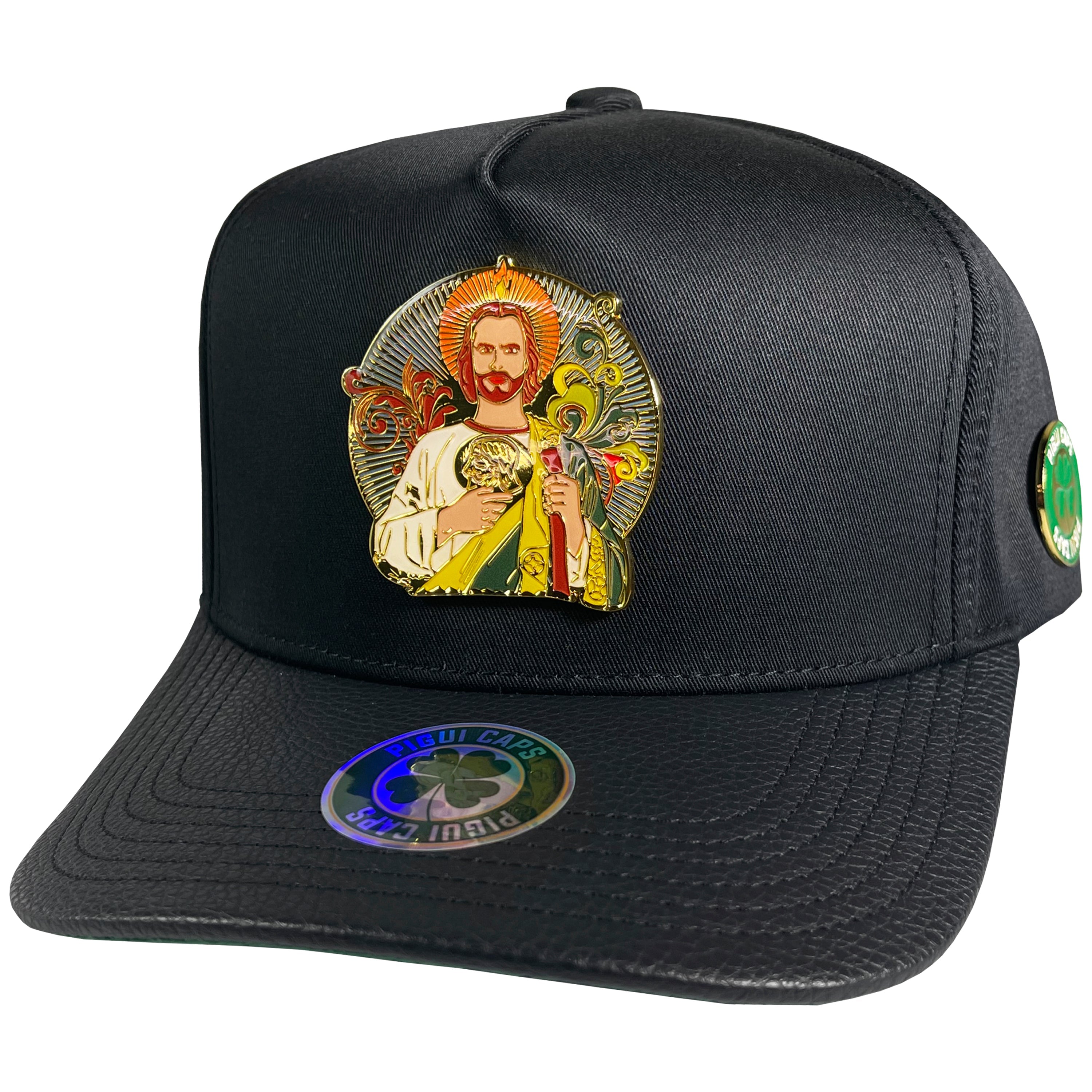 Gorra PIGUI CAPS GORRA SAN JUDAS 2.0 VISERA VINIPIEL CURVA BLACK