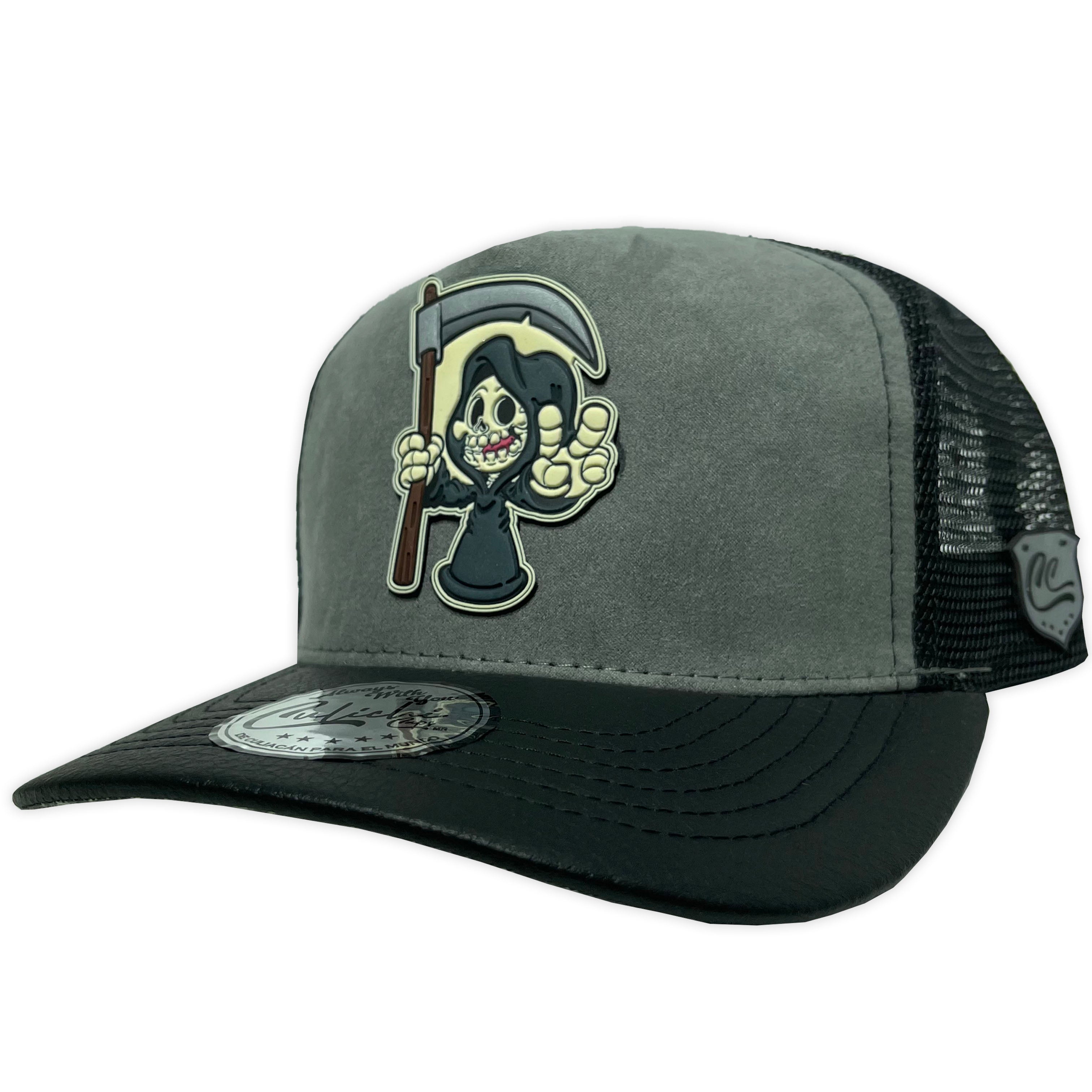 Gorra Culichi Caps Dead Skull Gray Trucker Goma