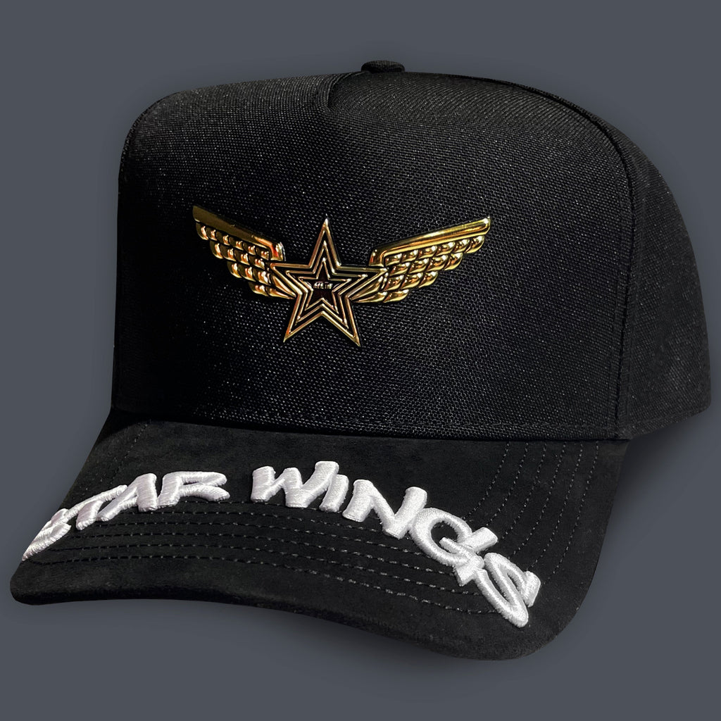 GORRA ALL IN BRAND BLACK STAR WINGS GOLDEN SNAPBACK