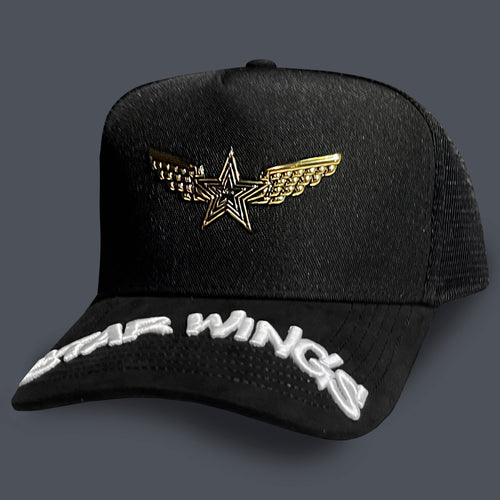 GORRA ALL IN BRAND BLACK STAR WINGS GOLDEN TR