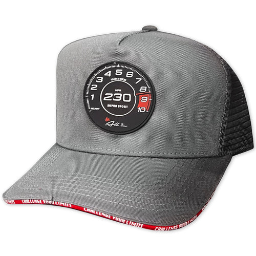 ALL IN BRAND SUPER SPORT GRAY RED LINE TRUCKER