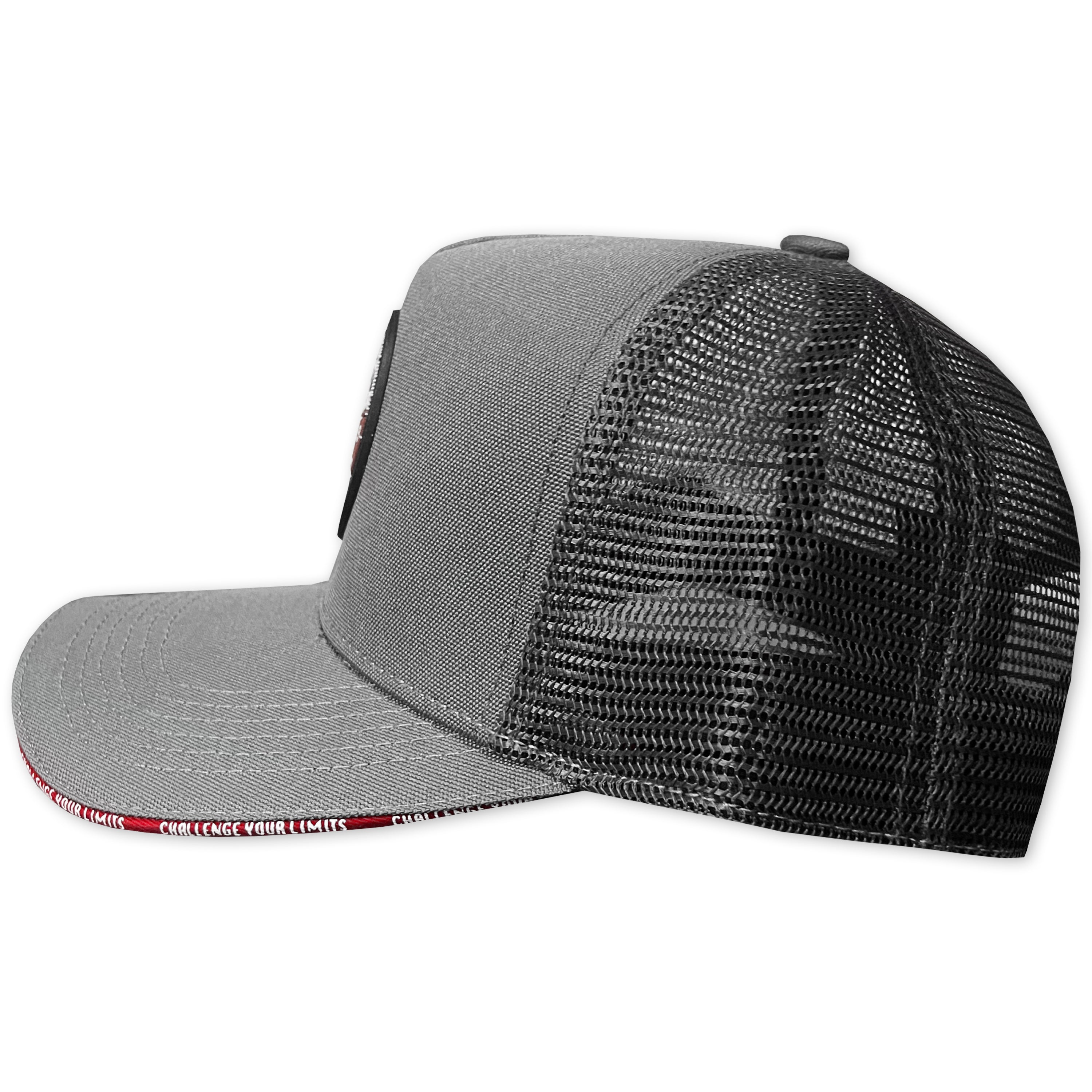 ALL IN BRAND SUPER SPORT GRAY RED LINE TRUCKER