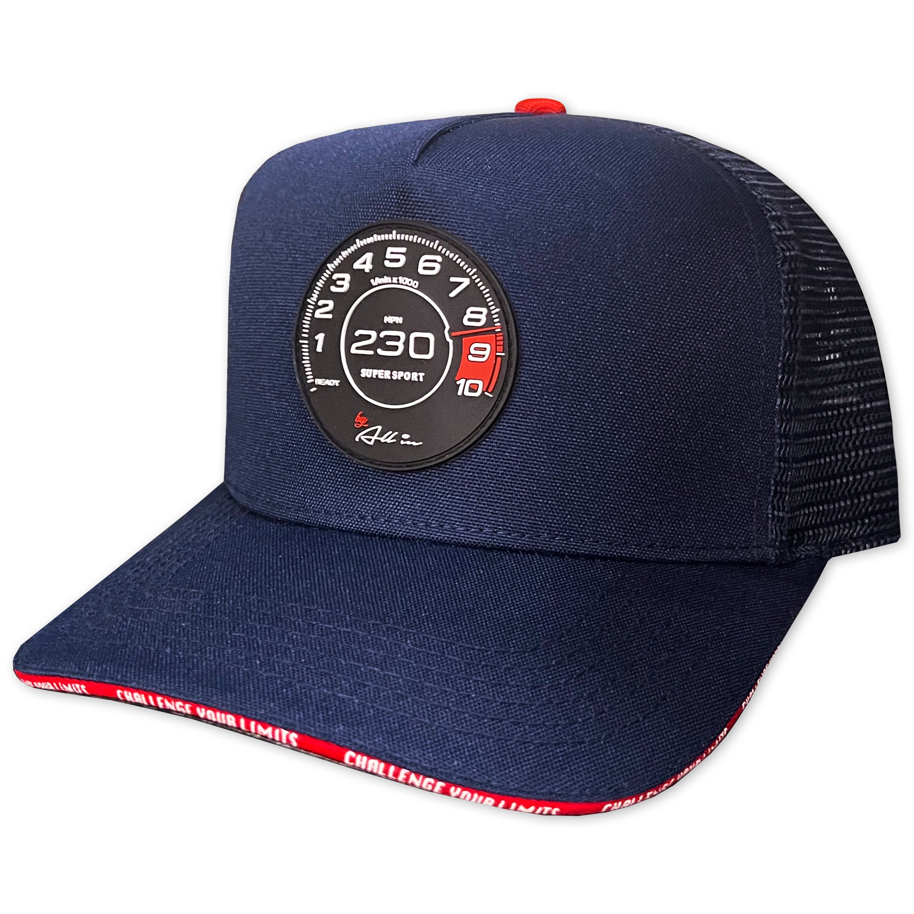 ALL IN BRAND SUPER SPORT BLUE RED LINE TRUCKER