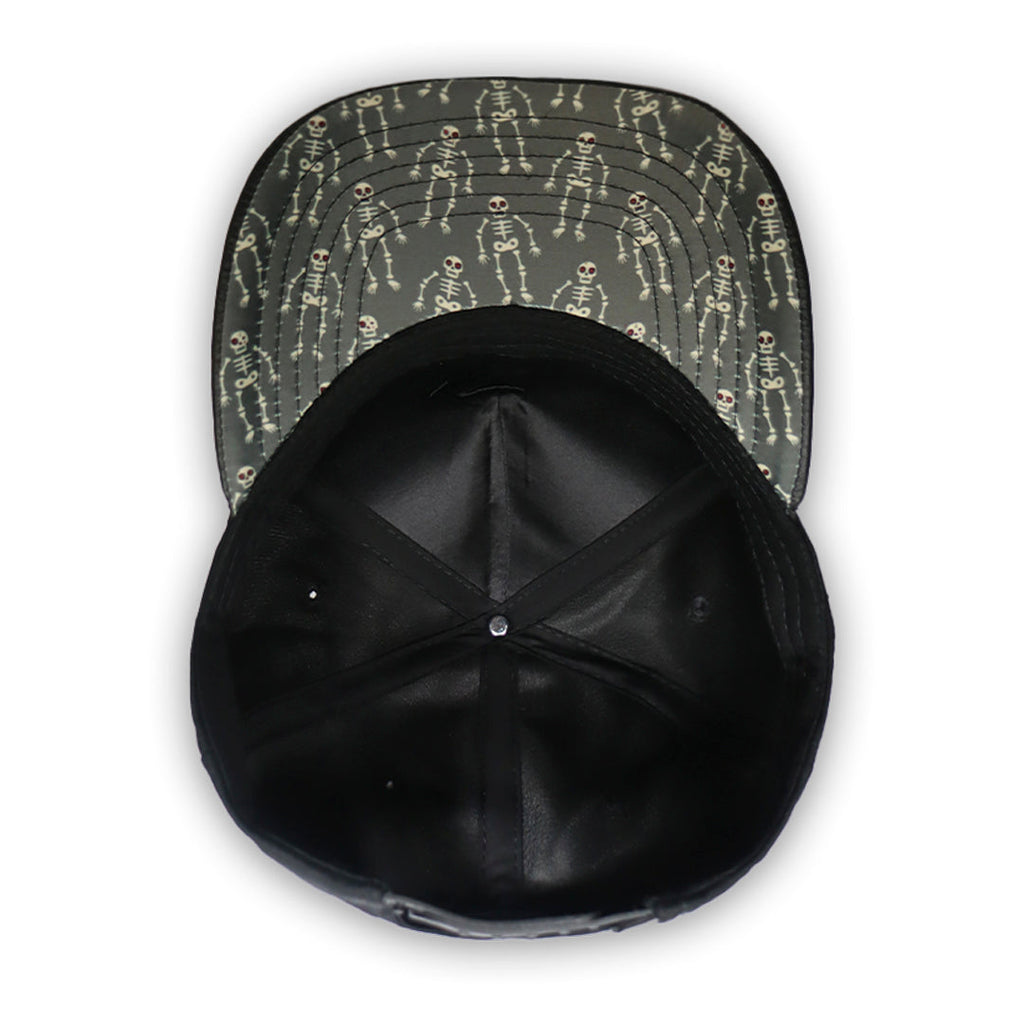 GORRA CULICHI CAPS DEAD SKULL BLACK PLACA SOLIDA
