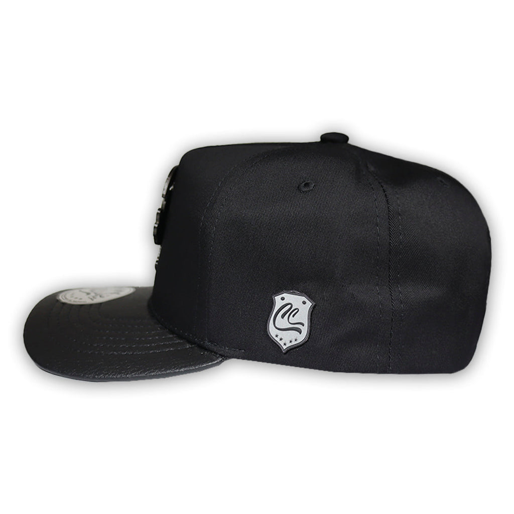GORRA CULICHI CAPS DEAD SKULL BLACK PLACA SOLIDA